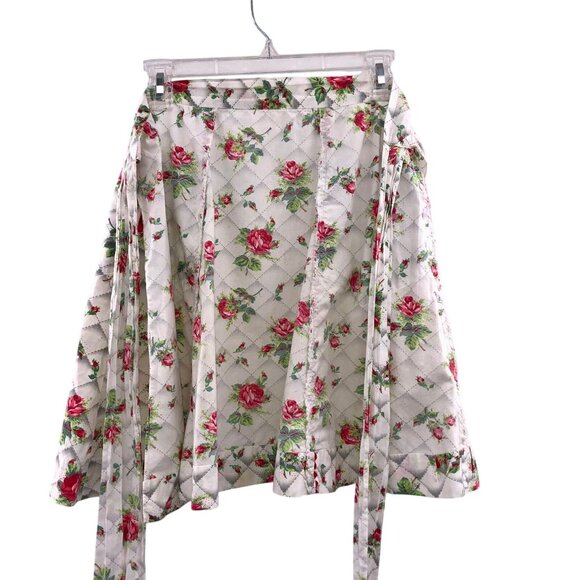 Vintage Handmade Rose Half Apron Used - Picture 2 of 7